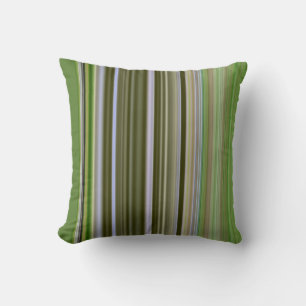 Brown and Green Stripe Cushion