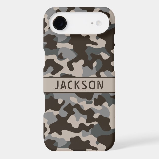 Brown and Grey Camouflage Personalised (Back)