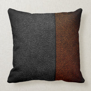 Brown and Grey Leather Cushion