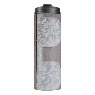 Brown and grey letter B artwork Thermal Tumbler