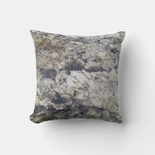 Brown and Grey Marble Pillow (Front)
