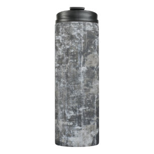 Brown and grey panel thermal tumbler