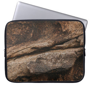 Brown and grey rock formation laptop sleeve