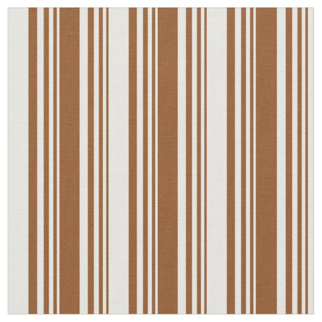 Brown and Mint Cream Pattern Fabric (Close Up)
