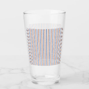 Brown and Navy Blue Stripes with Uneven Lines Glass