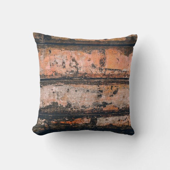 Brown and orange panel cushion (Front)