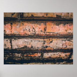 Brown and orange panel poster