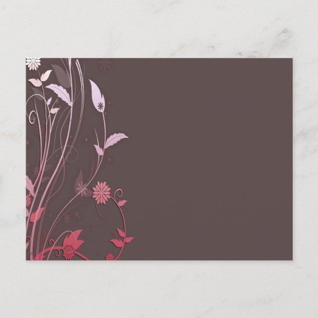 Brown and pink customizeable template postcard (Front)