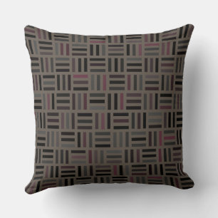Brown and Pink Geometric Cushion