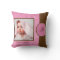 Brown and Pink Monogram Baby Photo Keepsake Pillow