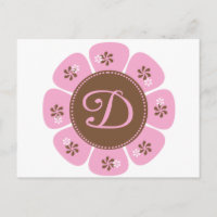 Brown and Pink Monogram D