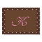 Brown and Pink Polka Dot Monogram Frame
