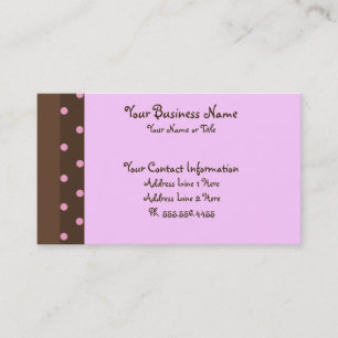 Brown and Pink Polka Dot Standard Business Cards