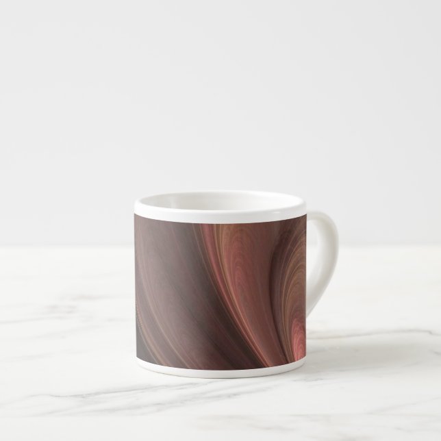 Brown And Pink Soft Sand Waves Espresso Cup (Front Right)