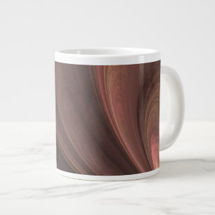 Brown And Pink Soft Sand Waves Large Coffee Mug