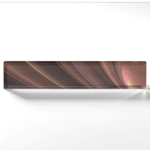 Brown And Pink Soft Sand Waves Nameplate