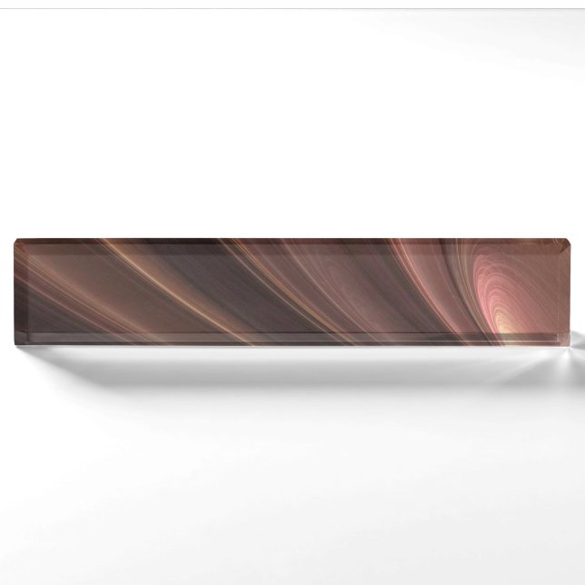 Brown And Pink Soft Sand Waves Nameplate (Front)