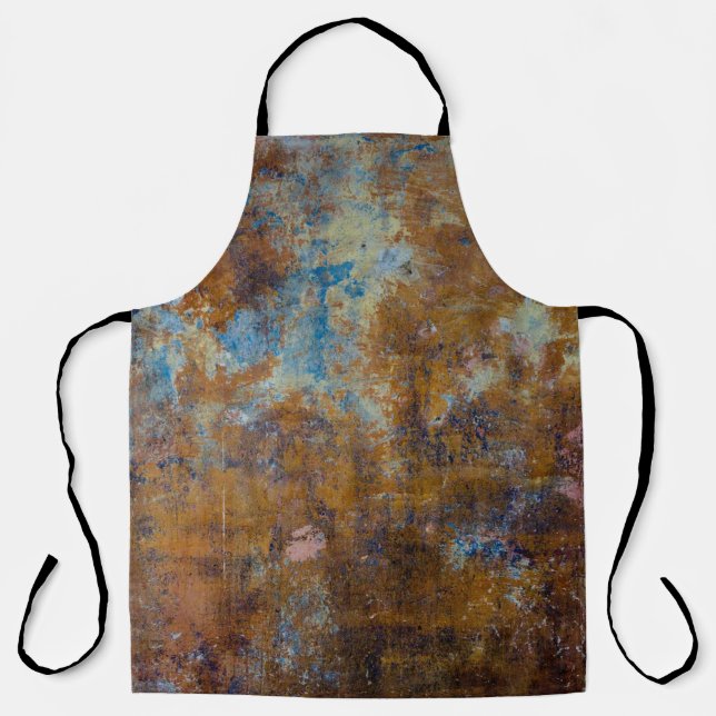 Brown and pink wooden surface apron (Front)