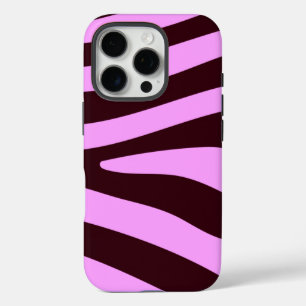 Brown and Pink Zebra Print iPhone 16 Pro Case