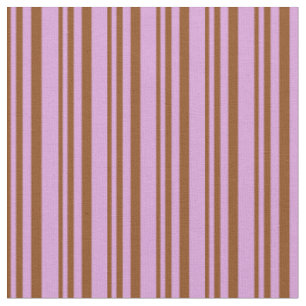 Brown and Plum Coloured Lined/Striped Pattern Fabric