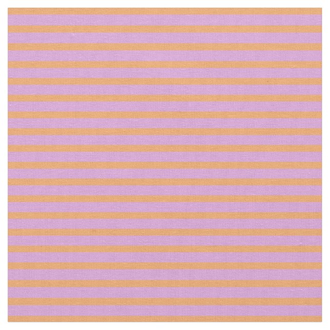Brown and Plum Coloured Lined/Striped Pattern Fabric (Close Up)