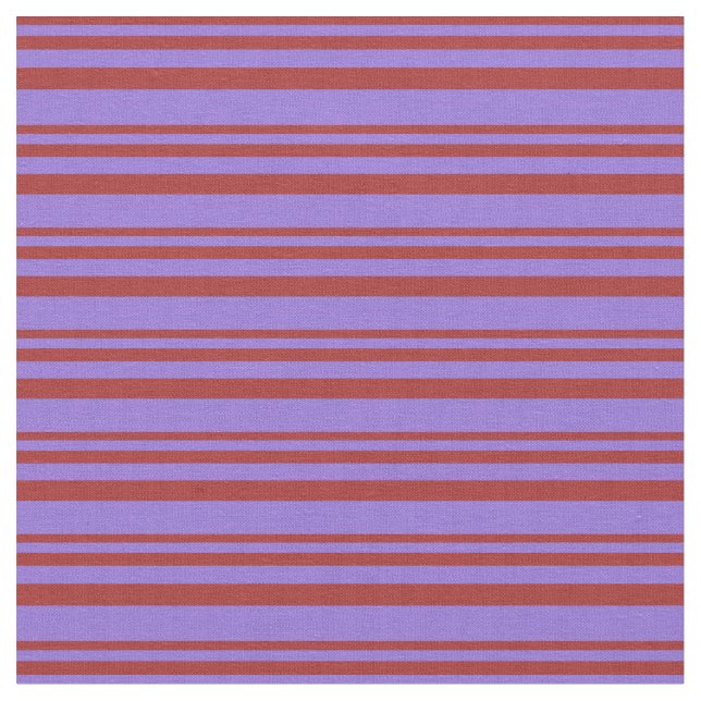 Brown and Purple Coloured Pattern of Stripes Fabric (Close Up)