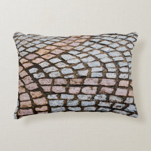Brown and red bricks decorative cushion