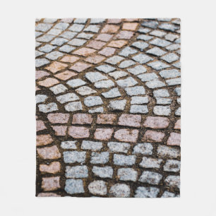 Brown and red bricks fleece blanket