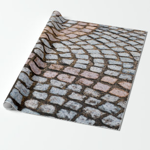 Brown and red bricks wrapping paper
