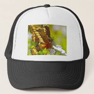 Brown and Red Butterfly Covered in Pollen Trucker Hat