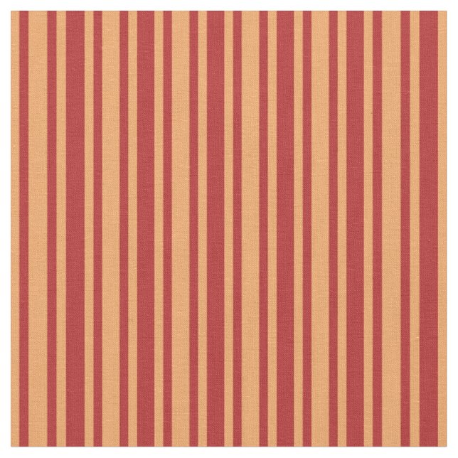 Brown and Red Stripes Pattern Fabric (Close Up)