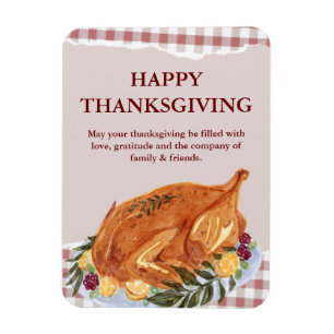 Brown and red Turkey Thanksgiving Magnet