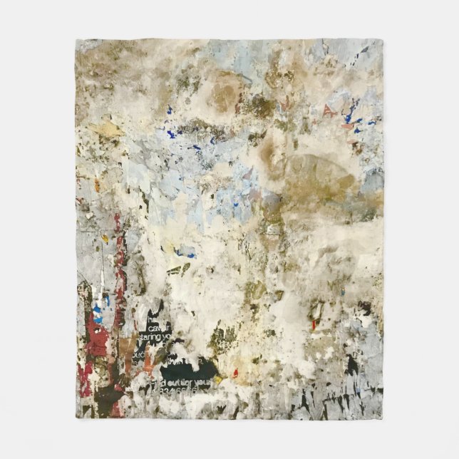 Brown and red wallpaper fleece blanket (Front)