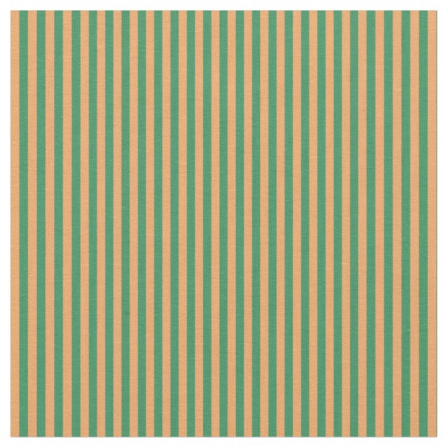 Brown and Sea Green Coloured Lines Fabric (Close Up)