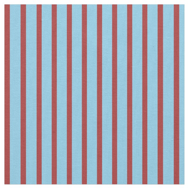 Brown and Sky Blue Coloured Lines/Stripes Pattern Fabric (Close Up)