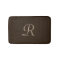 Brown and Tan Monogrammed Plush Bath Mat