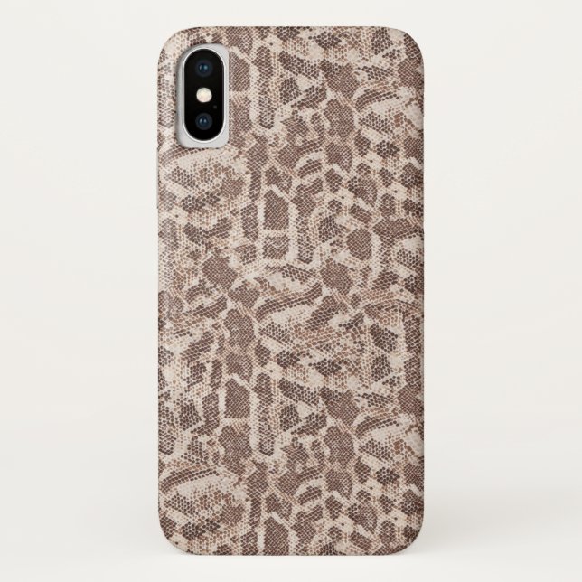 Brown and Tan Snake Skin Case-Mate iPhone Case (Back)
