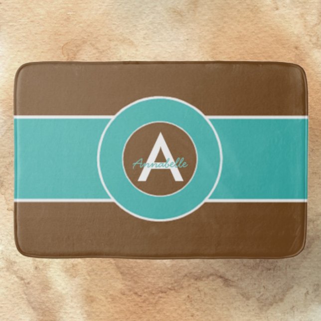Brown and Teal Bath Mat (Creator Uploaded)