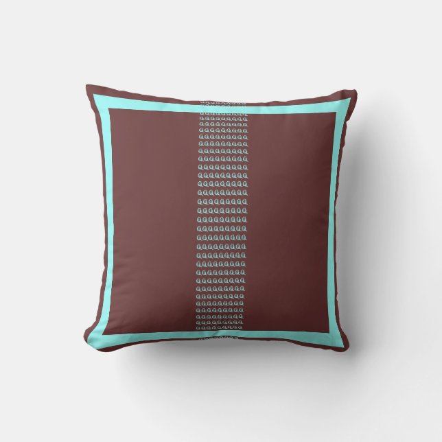BROWN  and teal CATS  modern  pillow (Front)