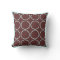 brown and teal  modern  pillow
