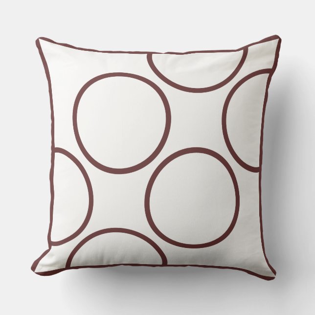 brown and teal  modern  pillow (Front)