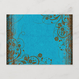 Brown And Teal Postcard