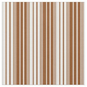 Brown and White Coloured Stripes Fabric