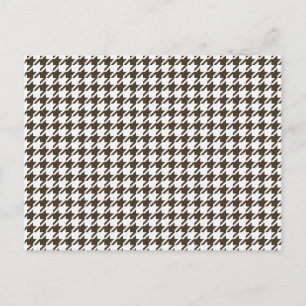 Brown And White Combination Houndstooth Postcard