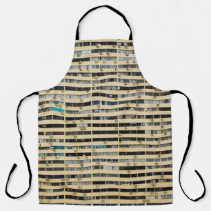Brown and white concrete building apron