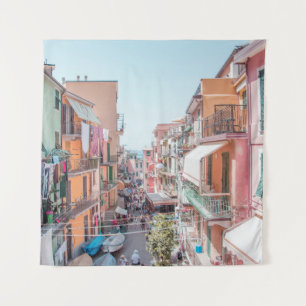 BROWN AND WHITE CONCRETE BUILDINGS TAPESTRY
