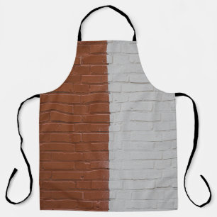 Brown and white concrete wall apron