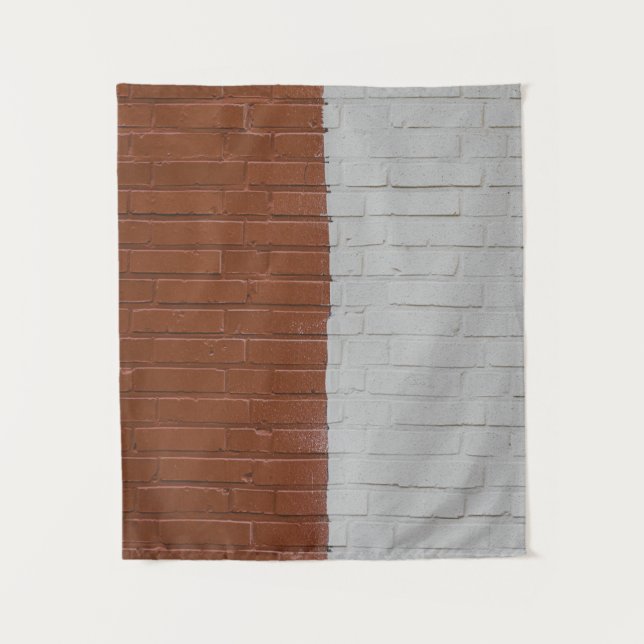 Brown and white concrete wall tapestry (Front)