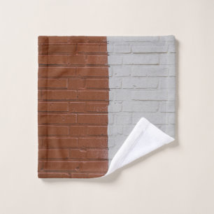 Brown and white concrete wall wash cloth
