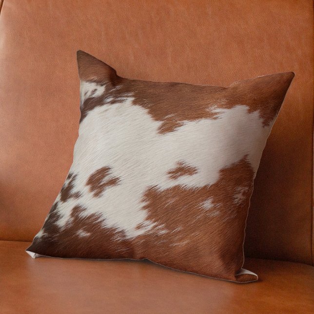 Brown and white cowhide texture 2 cushion (Creator Uploaded)